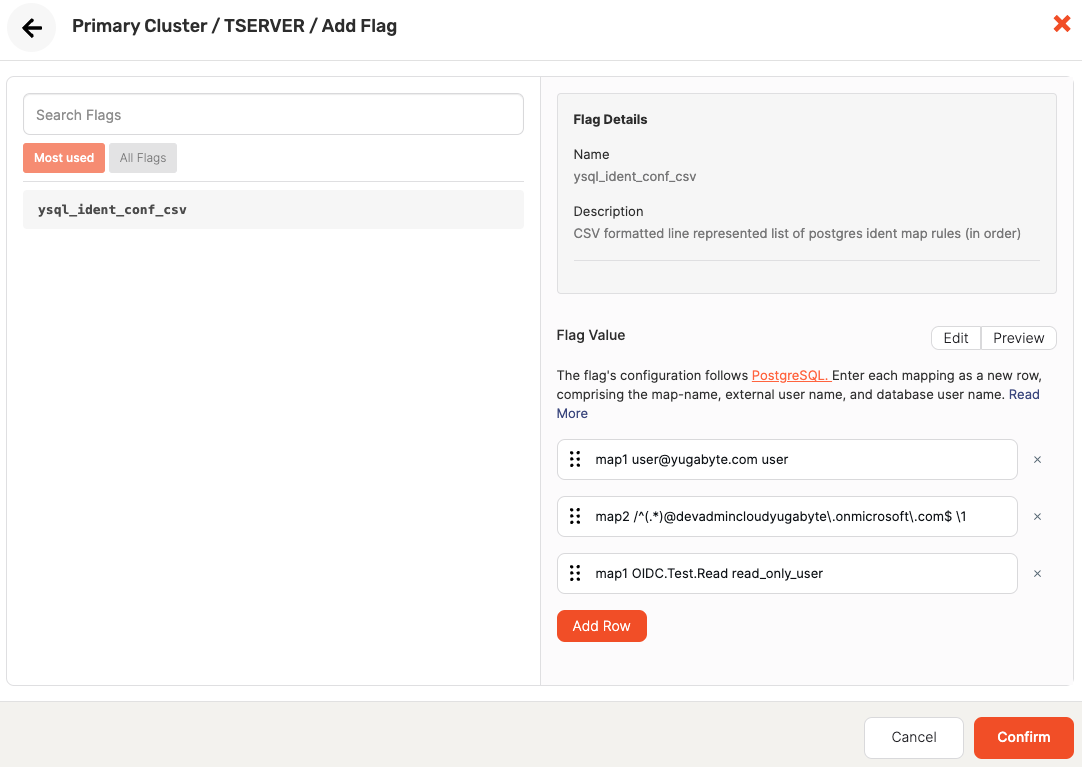 Configuring ysql_ident_conf_csv flag for OIDC